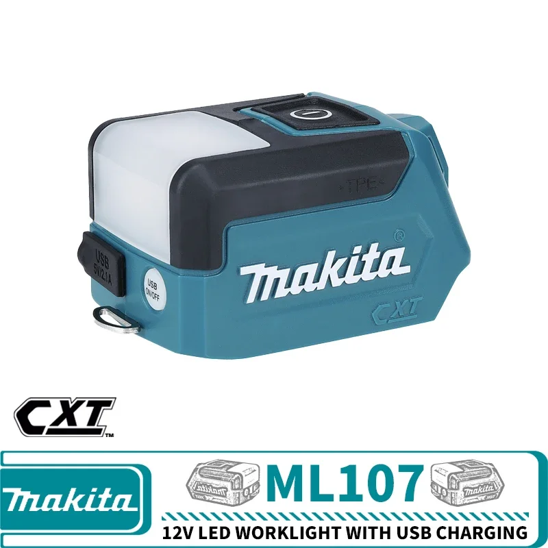 Makita-LEDワークライト,USB充電器付き,ml011g,dml817 ml107 40v 18v 12v,電動工具アクセサリー