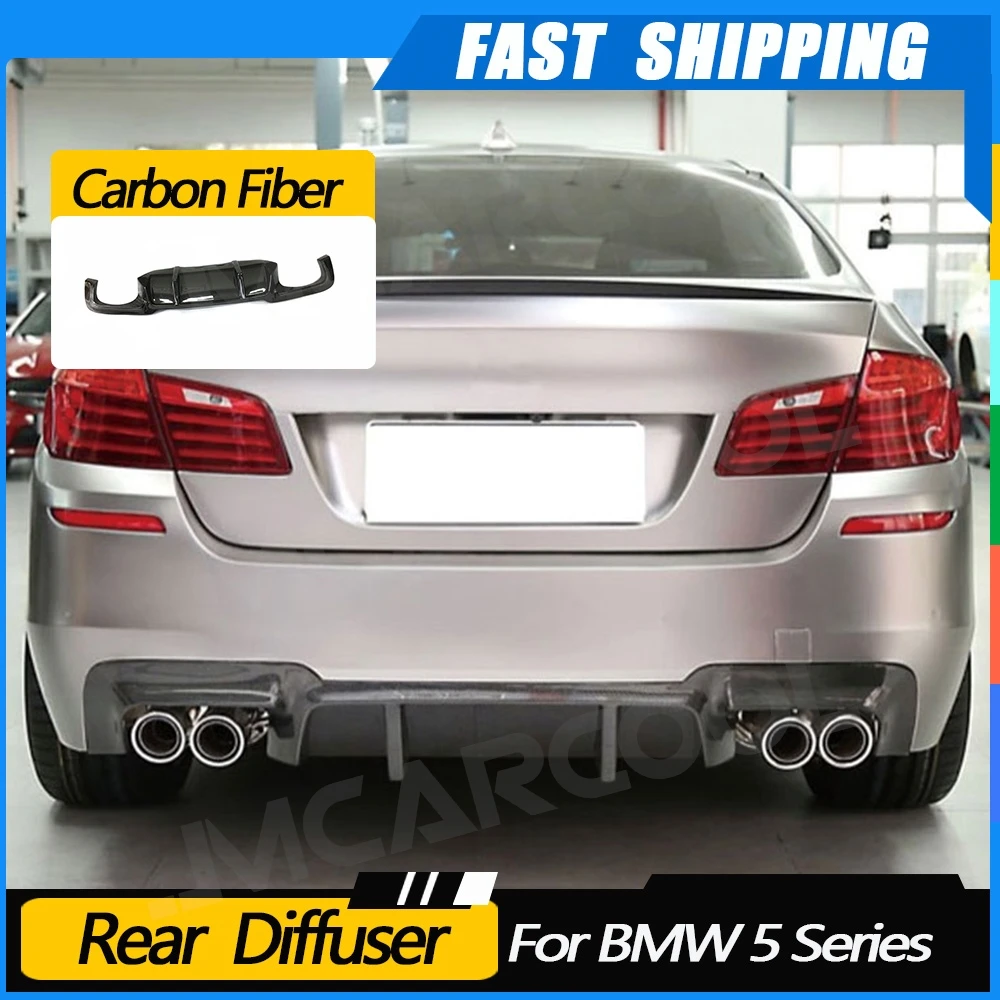 

Аксессуары для диффузора заднего бампера для BMW 5 серии F10 M5 M tech sport Sedan 4-дверный 2012-2017 защита из углеродного волокна FRP