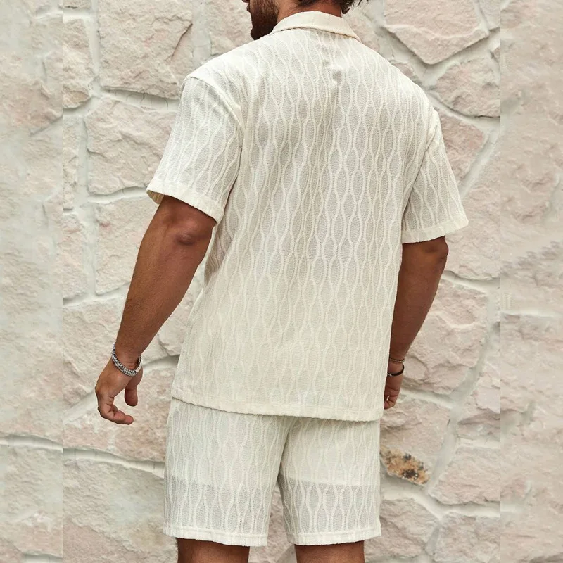 Men Summer Casual Print Track Suit Set 2024 New Fashion Jogging Outfit Breathable Two Piece Sports Wear Clothing For Men Sets
