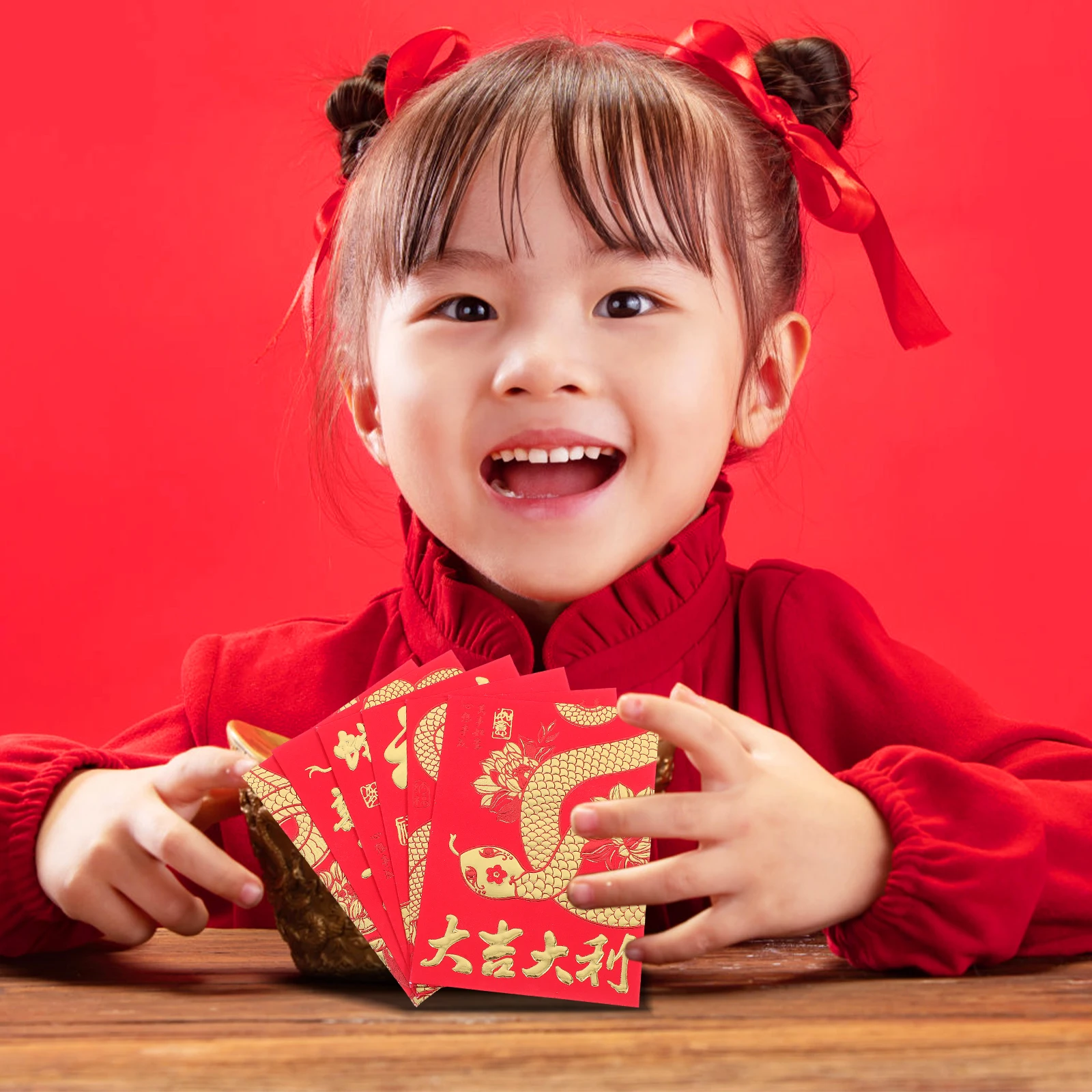 

36 Pcs Red Envelope Bag Year of The Snake Banner Paper Decorations Chinese New Packets