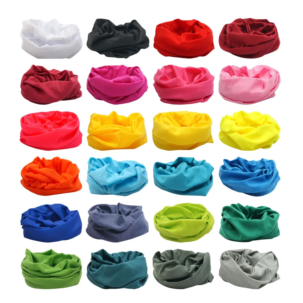 Dyeing Color Neck Gaiter Men Women Plain Bandana Multifunctional Headscarf Windproof Face Shields Seamless Tube Snood Warmer