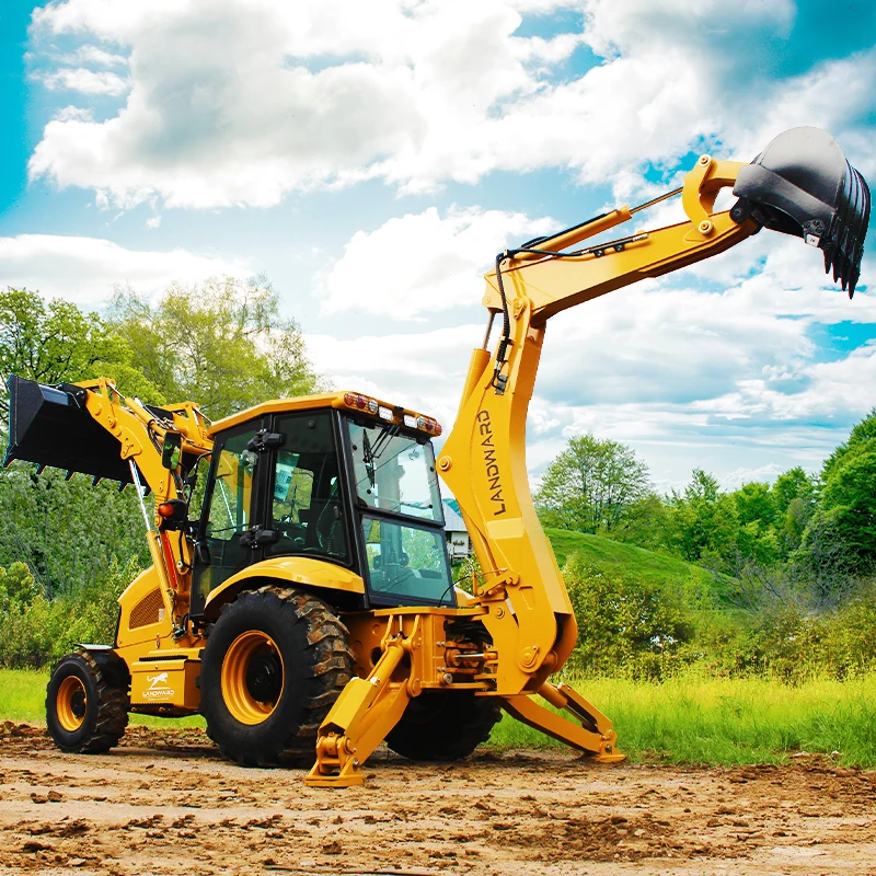 High-Performance All Terrain Backhoe Loader Delivery From Stock Agricultural Off-Road 80HP Backhoe Excavator Customized For Sale