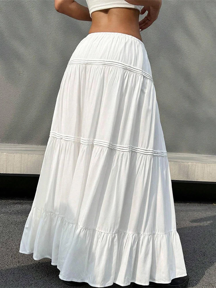 Vestido casual de 2025 de verano con cintura elástica de estilo suave y dulce de cintura alta para acampar pastel de hada y2kdress