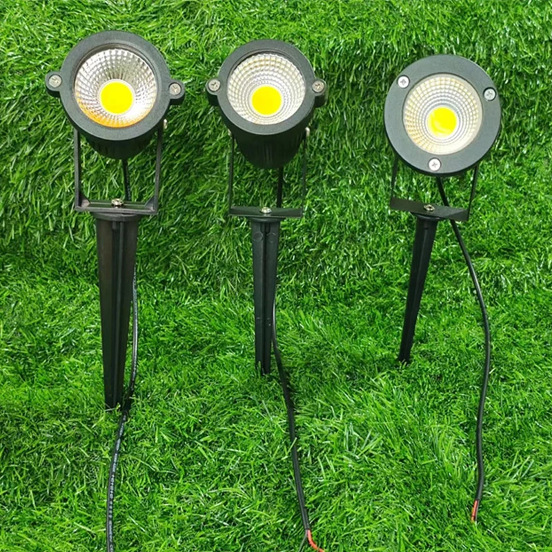 0.5m fio 4-16 pces iluminação decorativa do jardim 5w10w15w ao ar livre à prova dwaterproof água cravado luzes do gramado led caminho holofotes ac110v220v12v24v