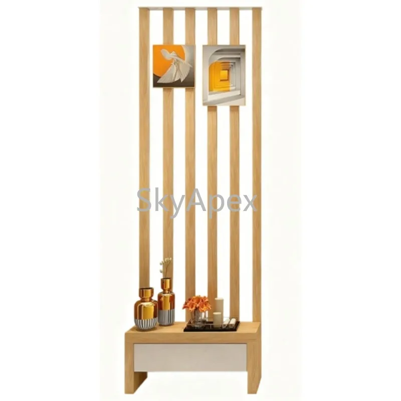 Modern  Simple  White  Painted  Living Room Screen Partition Entrance Shoe Cabinet Foyer Decor Cabinet Customizable High Quality