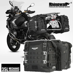 Rhinowalk Motorcycle Side Bag Quick Release 35l Waterproof Motorcycle Saddle Bag Luggage Pannier Travel Storage Box With keyhole