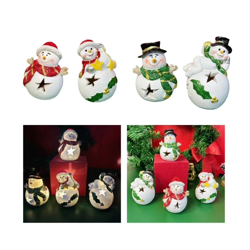 Christmas Creative Little Night Light Multifunction Snowman Decoration for Home