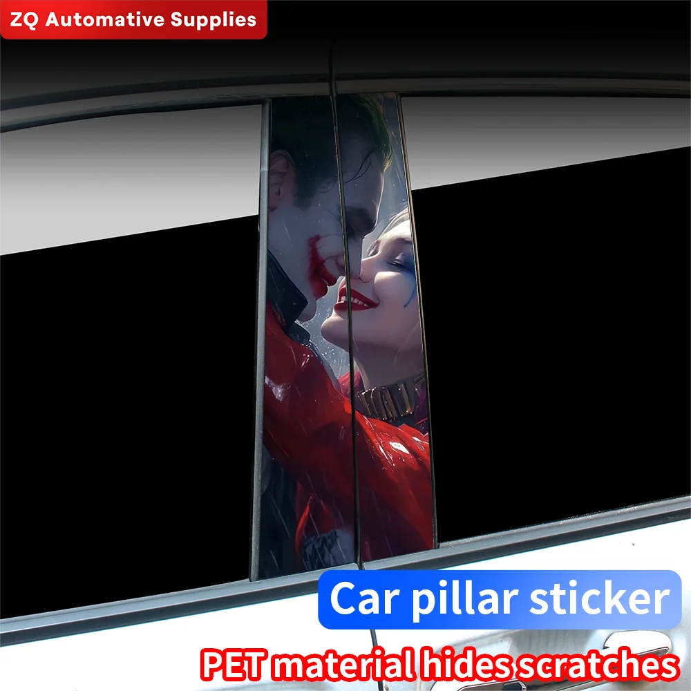 

Joker CP Car Stickers Waterproof Auto B Pillar Decor Cover Scratches Durable Car Doors Pillar Vinyl Decals Vehicle Decors