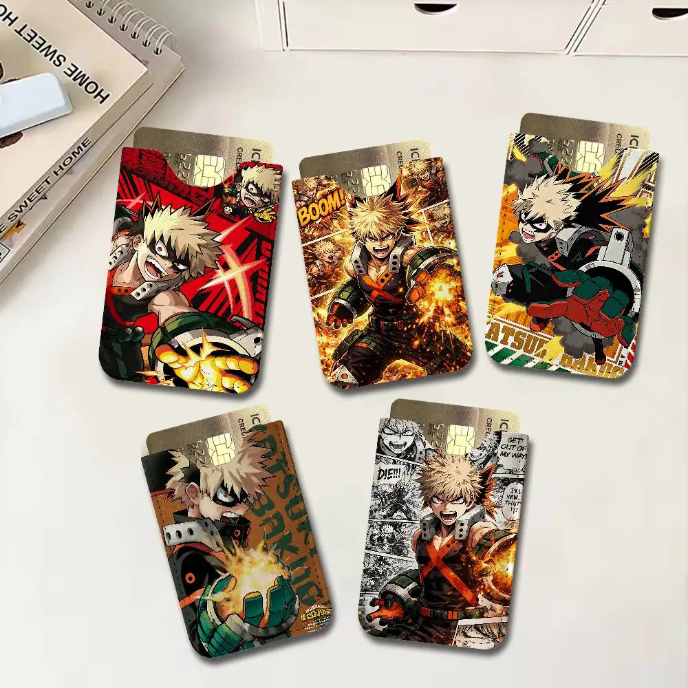 Anime B-Bakugo Katsuki Movie Canvas PU Leather Card Holder Sleeve for Credit Cards,Secure/Slim Design, Travel Storage Essentials