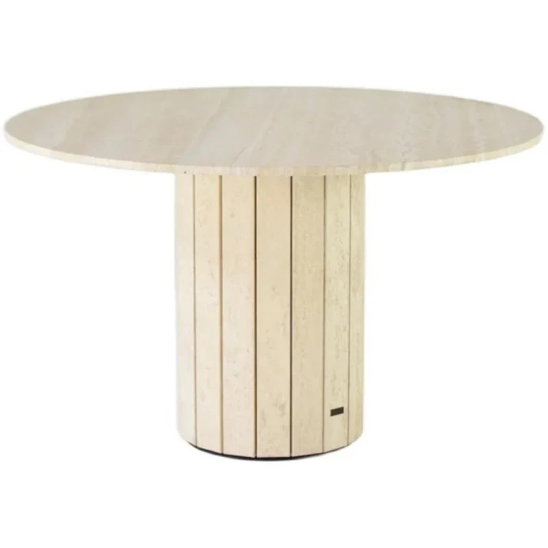 

X0 Natural travertine dining table small apartment simple Nordic table travertine retro dining table
