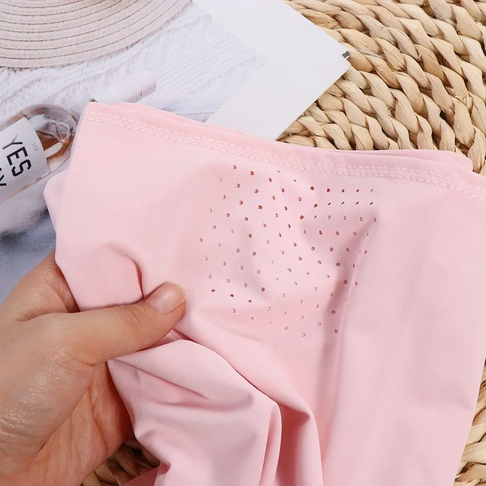 Outdoor Face Shield Solid Color Summer Face Scarves Sports Face Cover Neck Wrap Cover Sunscreen Face Scarf Ice Silk Mask
