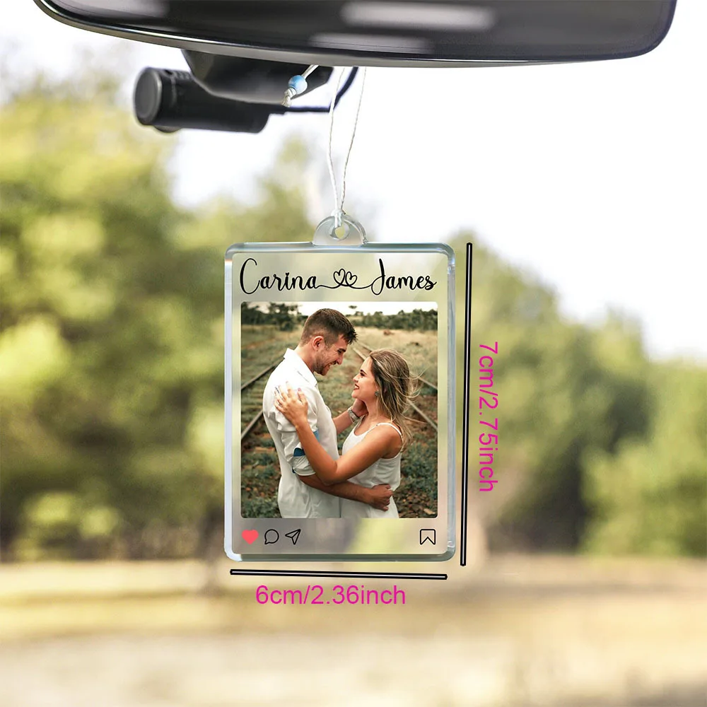 Customized suspended car photo frame - A personalized gift for mom, car accessories, an individualized commemorative gift for mo