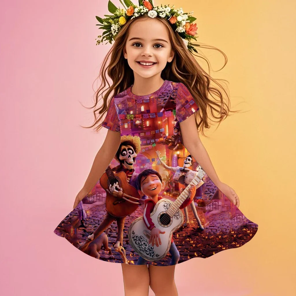 

3D Coco, тренд 2025, новый дизайн, летнее повседневное модное платье с принтом для детей-подростков, девочек и мальчиков