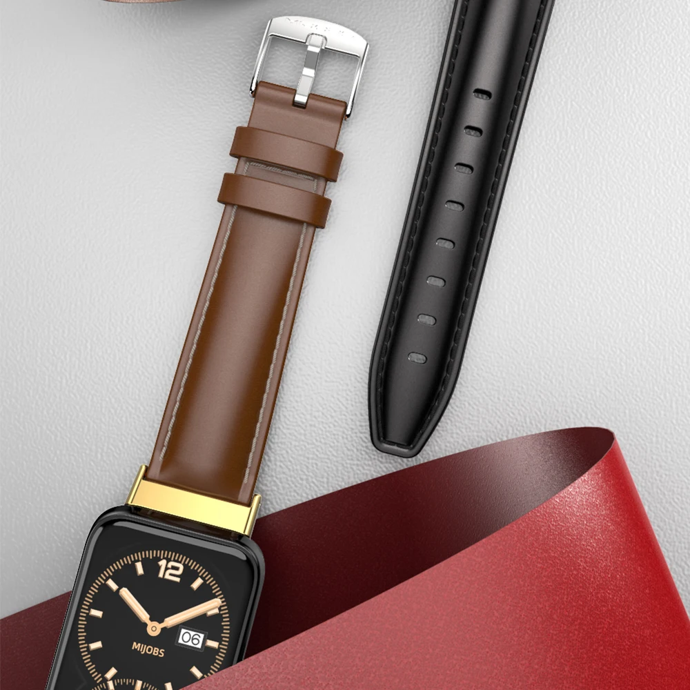 حزام من الجلد الطبيعي لسوار المعصم Mi Band 7 Pro لـ Xiaomi Miband 7 Pro Straps Watchband الإصدار العالمي