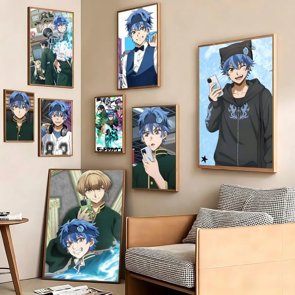 Anime Dead Account Poster Pegatina artistica HD autoadhesiva impermeable para salon dormitorio