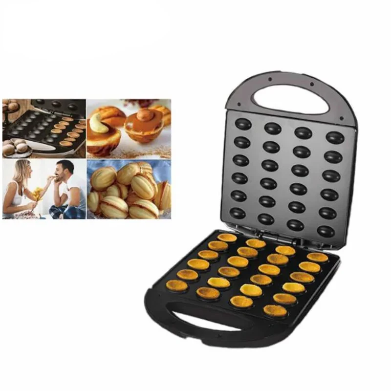 Máquina Automática de Café da Manhã, Noz, Waffle, Máquina de Pão, Sanduíche, Donut, Cozimento, Noz, Forno, 24 Grid, Novo