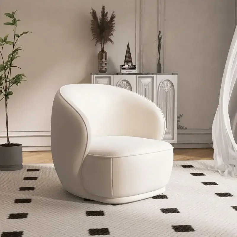 Light Luxury Cream Style Single Sofa Small Size Beauty Salon Table and Chair Hotel Homestay Exhibition Hall Reception Sofa