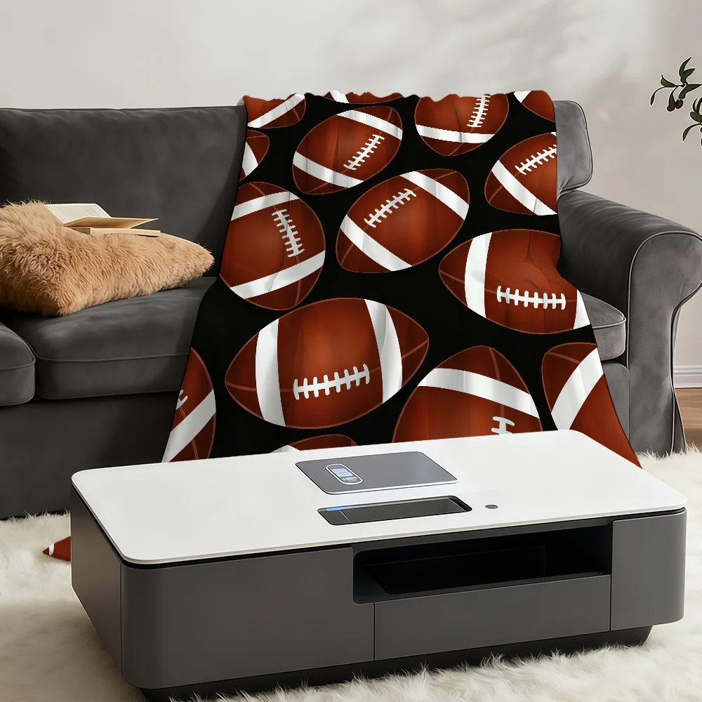 American Football Blanket Throw Super Cosy Plush Living Room Sofa Couch Childish Birthday Gifts