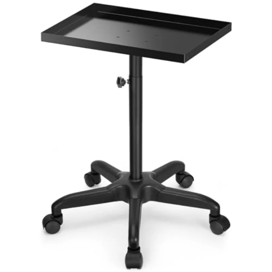 

Salon Tray Cart Premium Metal Tattoo Tray Rolling Trolley Adjustable Height Storage Utility Cart for Clinic Spa Rolling Tray