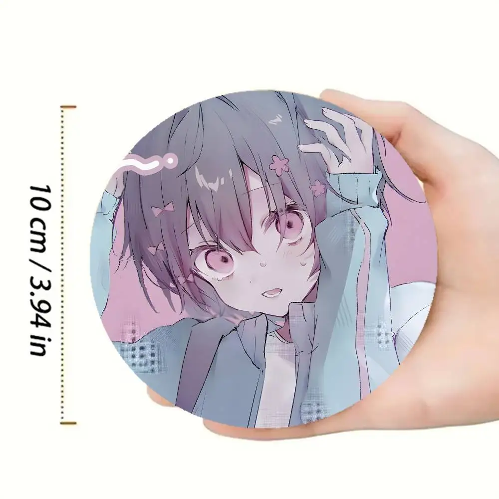 K-Kyu kurarin iyowa Wooden Cup Mat Cappuccino Vodka Juice Water Coaster for Flower Shop 6