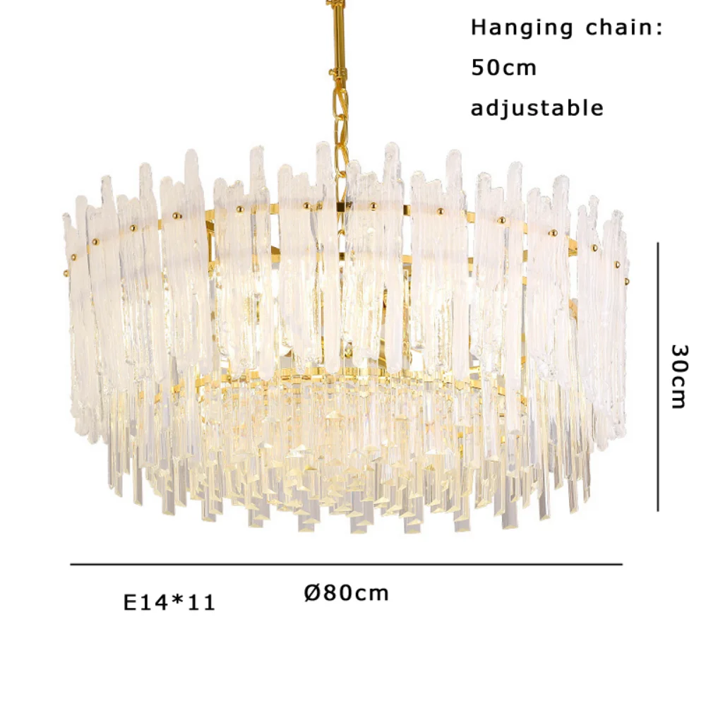 

LED pendant lamp Nordic luxury Modern Crystal Suspension Gold Room Decor Dimmable Hanging Fixture Home light