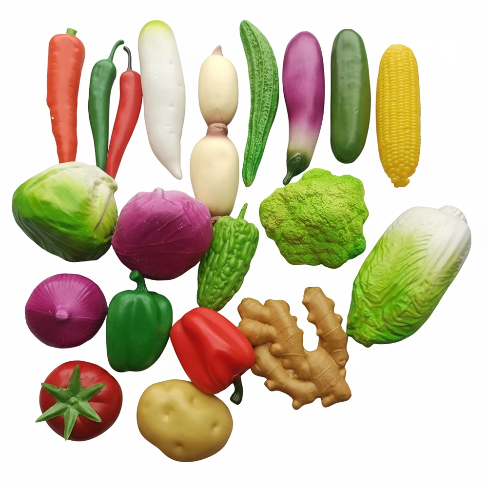 

Plastic Vegetable Set for Educational Use For School Teaching Lifelike Food Props with Multiple Vegetable Types