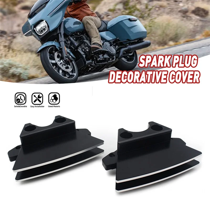 

AU05 -Motorcycle Accessories For M8 Touring Road King CVO Street Glide Softail Spark Plug Trim Cover Engine Part