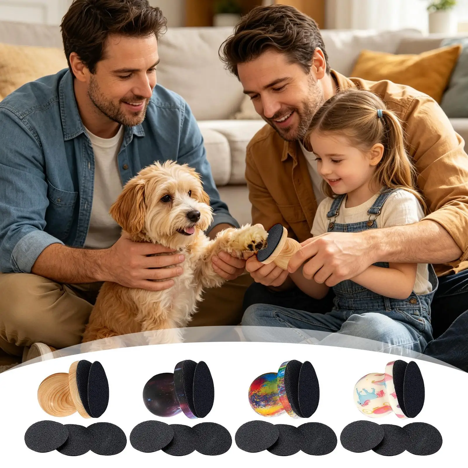 Pet paw grinder Nail File For Dogs with 4 Replaceable Sandpaper Pad Grooming Tool Cat Nail File Scratch Pad Pet Grooming