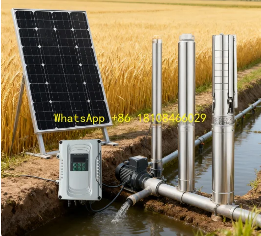 2200W 220V 태양광 양수기, 태양광 패널 포함, 수경재배용, 유량:8m3/h, 우물 깊이/양정 높이:216m, 실외용