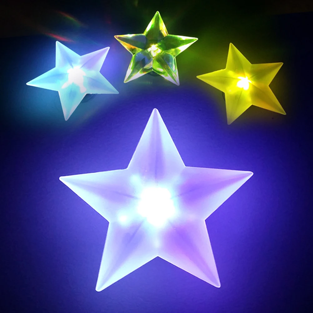 10 قطعة Led الخماسية نجمة ضوء الليل اللون تغيير لغرفة نوم الحضانة ديكور نجمة على شكل مصباح الإضاءة المحيطة #4