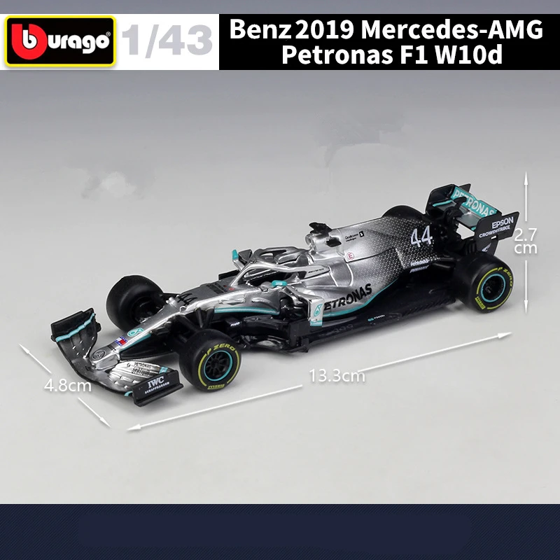 Bburago 1:43 2021 F1 Mercedes-AMG W12 E 44# Lewis Hamilton 77# Valtteri Bottas F1 Formula One Simulation Alloy Racing Car Model