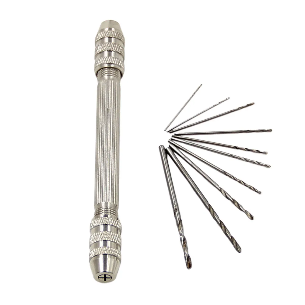 

1pcs Double Headed Hand Twisted Drill Small Steel Drills Hole Puncher Tool for Woodworking Lightweight Durable Storage Easy