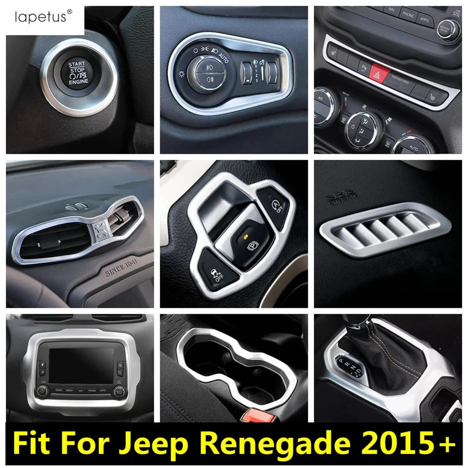 

Gear Shift / Navigation Panel / Head Light Lamp / Door Speaker / Handle Bowl Cover Trim Accessories For Jeep Renegade 2015 -2023