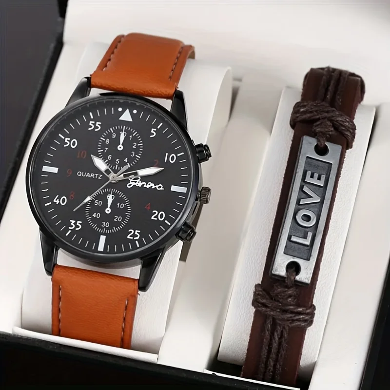 

Fashion Casual Watch Fake Two Eyed Men's Quartz Watch