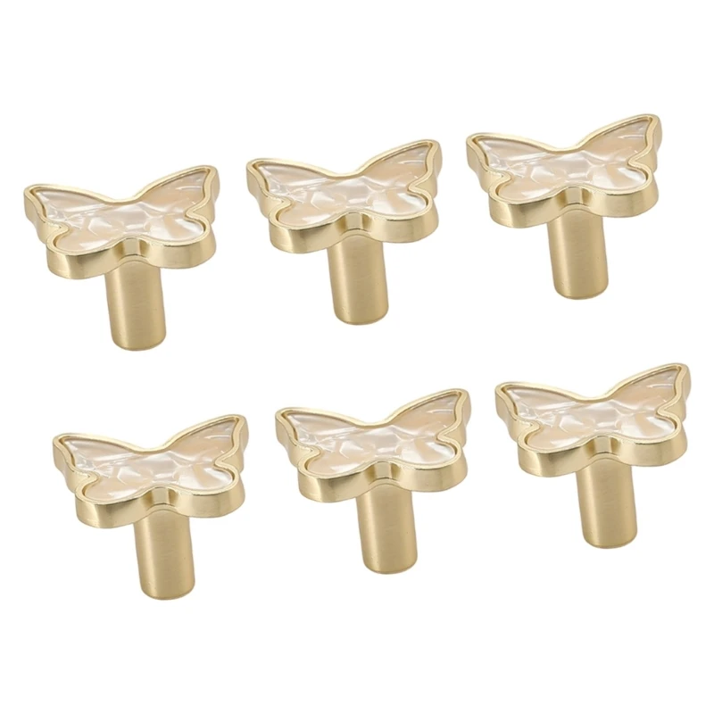 Wardrobe Knob Shell Butterfly Drawer Handle Cupboard Pulls Easy to Install J0MC
