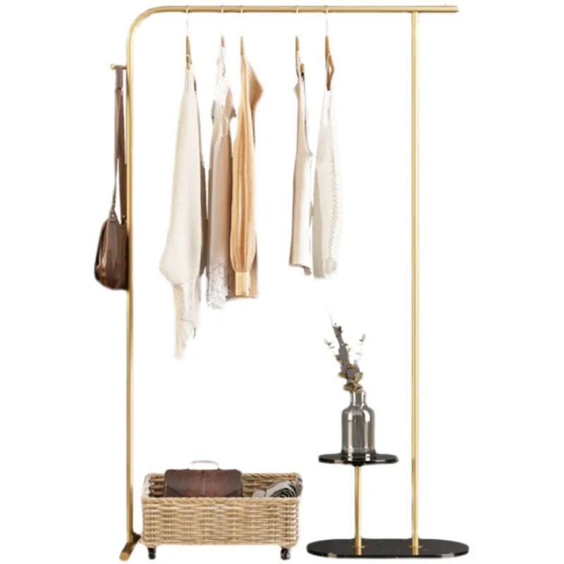 

Light luxury modern coat rack floor-to-ceiling hanger household bedroom clothes rack indoor simple Nordic hanging bag
