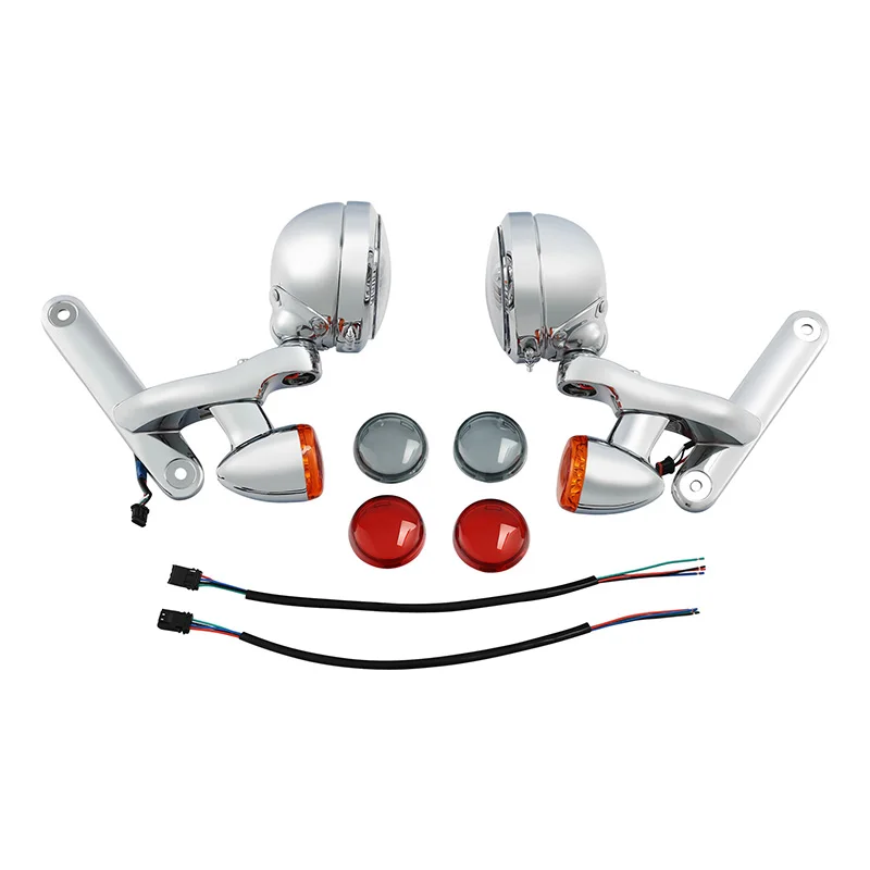 Kierunkowskaz motocykla LED reflektor pomocniczy wspornik obudowy światła przeciwmgielnego dla Harley Electra przemieszczanie się po ulicy FLHX Road King 97-13 — zdjęcie 3