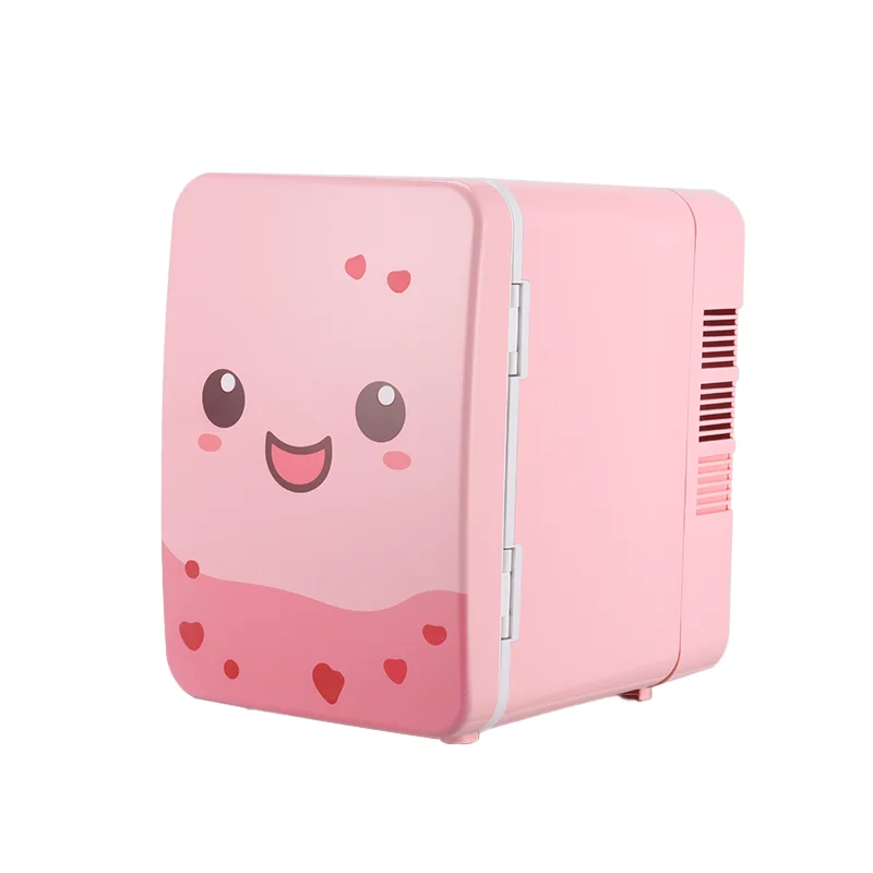 ตู้เย็นขนาดเล็ก Beauty สีชมพู 4 ลิตร ผลิตภัณฑ์บํารุงผิว แต่งหน้า ที่เก็บผลิตภัณฑ์