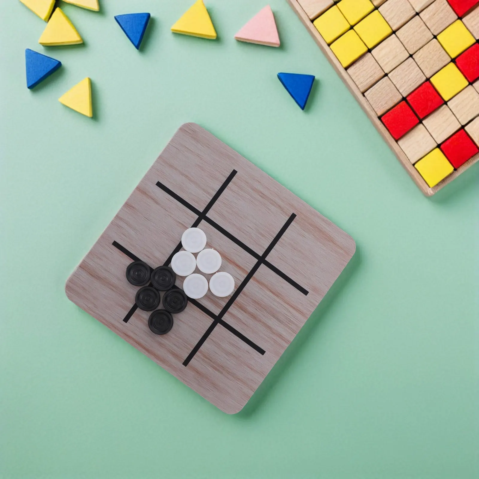 1Set Kids Table Board Game Retro Educational Family Travel Game Portable Learning Activity Set for Indoor Party Birthday Fun