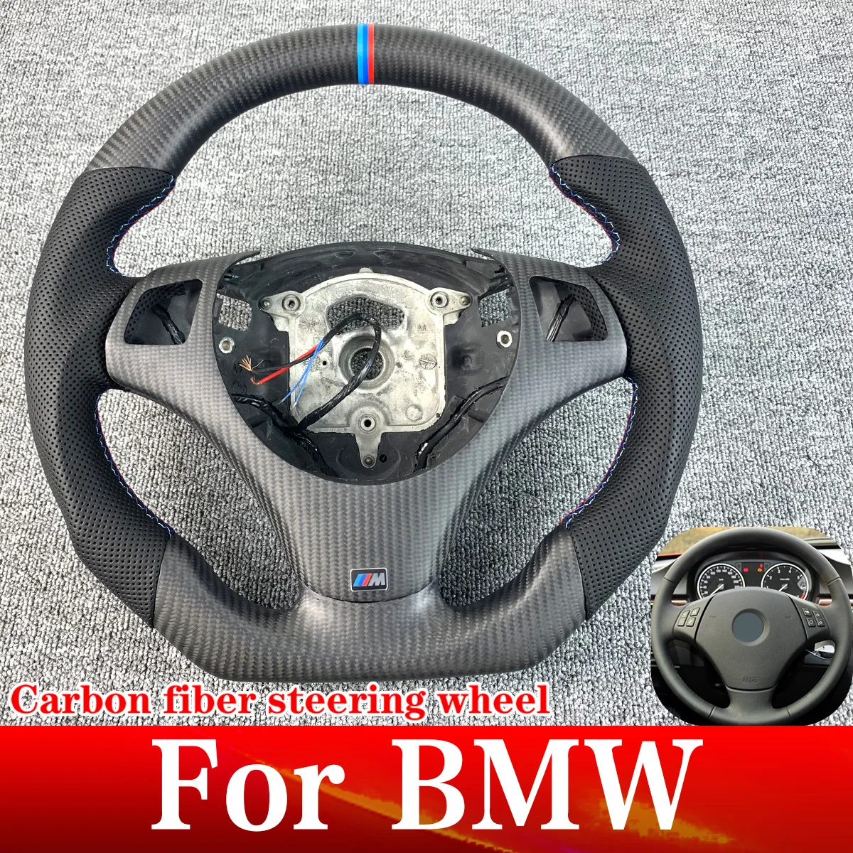 

Customized Lenkrad For BMW E90 E91 E92 E93 E87 E81 E82 E88 E84 E46 E-Vehicle model X3 X4 X5 M3 M4 Carbon Fiber Steering Wheel