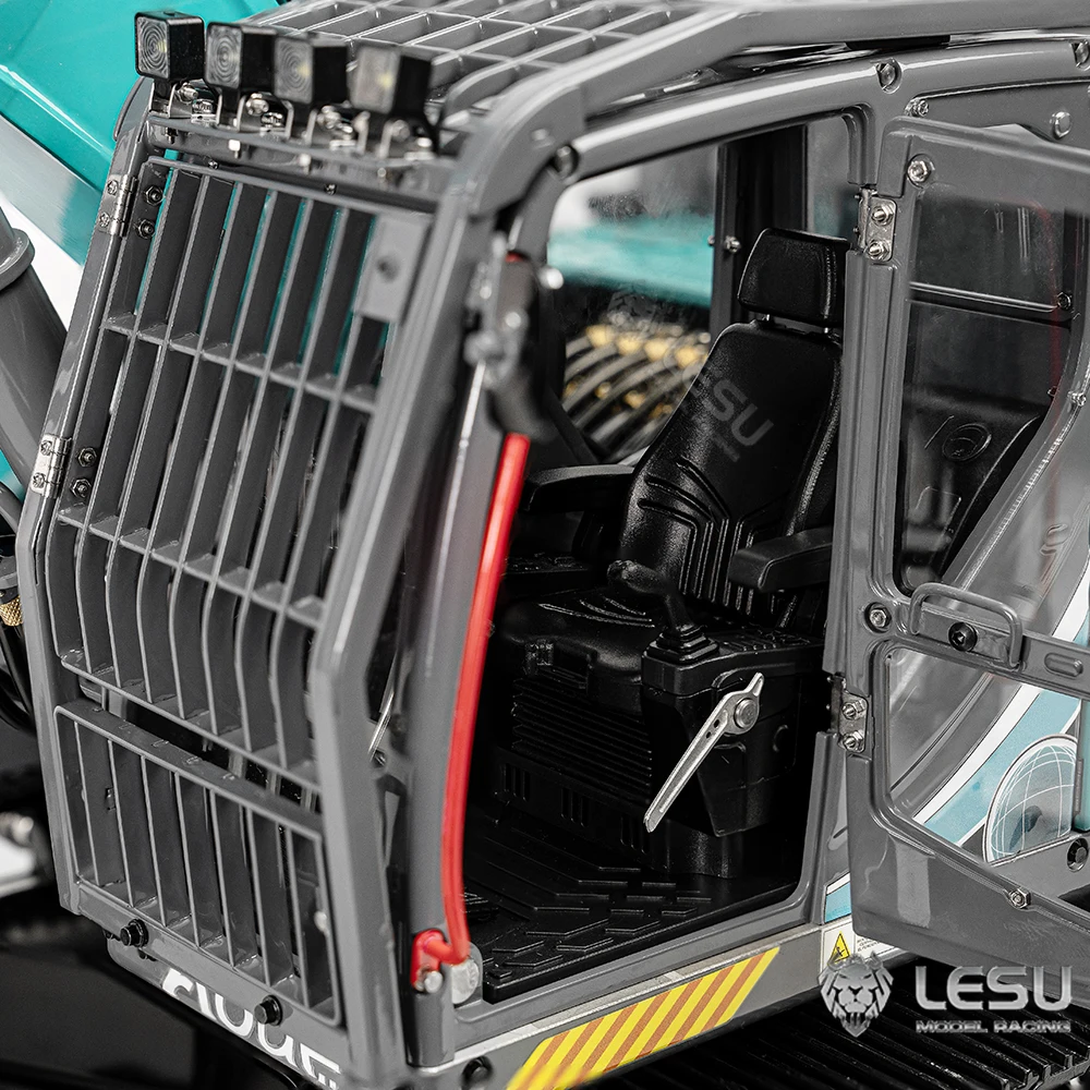 

LESU 1/14 Excavator Crawler and wheeled excavators modified driver's seat can be equipped with a start switch