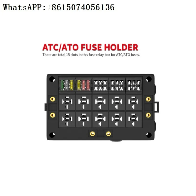 

way automotive relay fuse box, fuse holder assembly, matched with 12V24V control 15 circuits