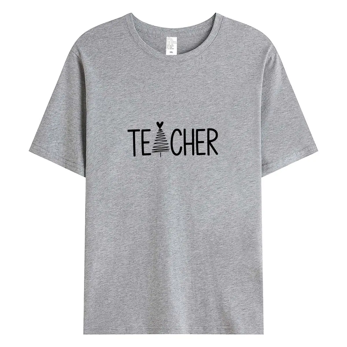 Oversized Top Women Tee Shirt 2026 Summer Clothing New Teacher Graphic Woman Short Sleeve Tshirt 100% Cotton Female T-shirt