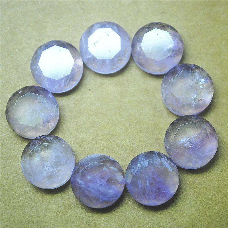 6 قطعة كبوشن الجمشت الطبيعي 13 مللي متر سطح الأحجار الكريمة الأوجه 5 مللي متر الارتفاع نوعية جيدة DIY بها بنفسك مجوهرات اكسسوارات