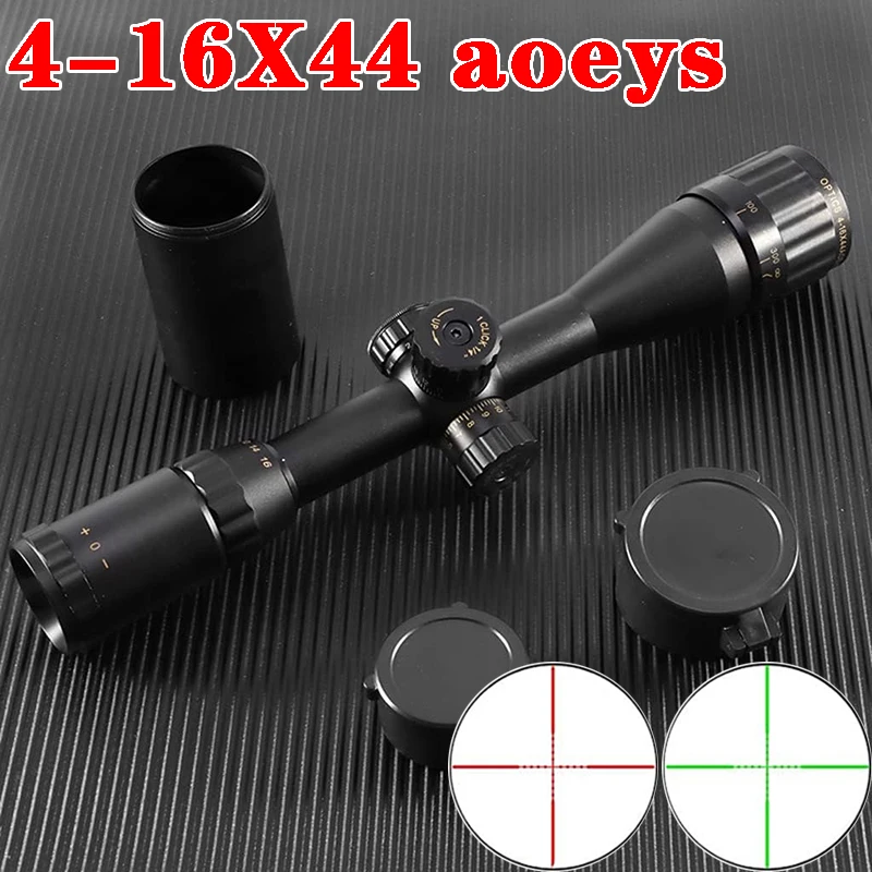 4-16x44 Tactical Optics Scope Adjustable Green Red Illuminated Riflescope Hunting Sight Tactical Airsoft Scope Shooting Sight