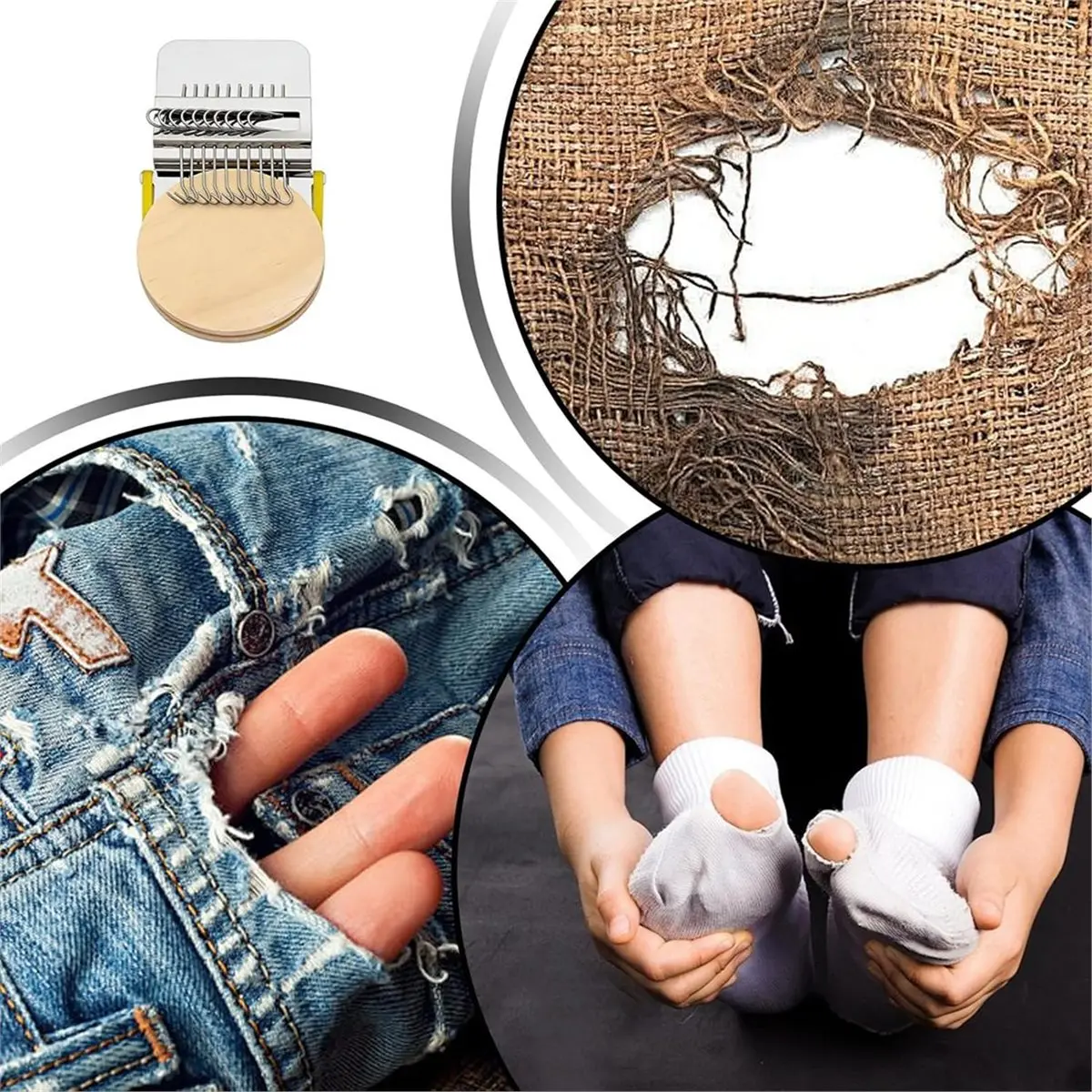 Darning Kit for Clothes - Sock Mending Supplies - Small Darning Kit - for Craft Enthusiasts Sewers