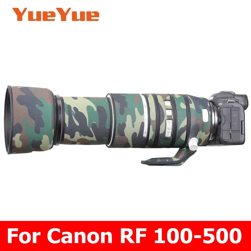 For Canon RF 100-500mm F4.5-7.1 L IS USM Waterproof Lens Camouflage Coat Rain Cover Lens Protective Case Nylon Guns Cloth