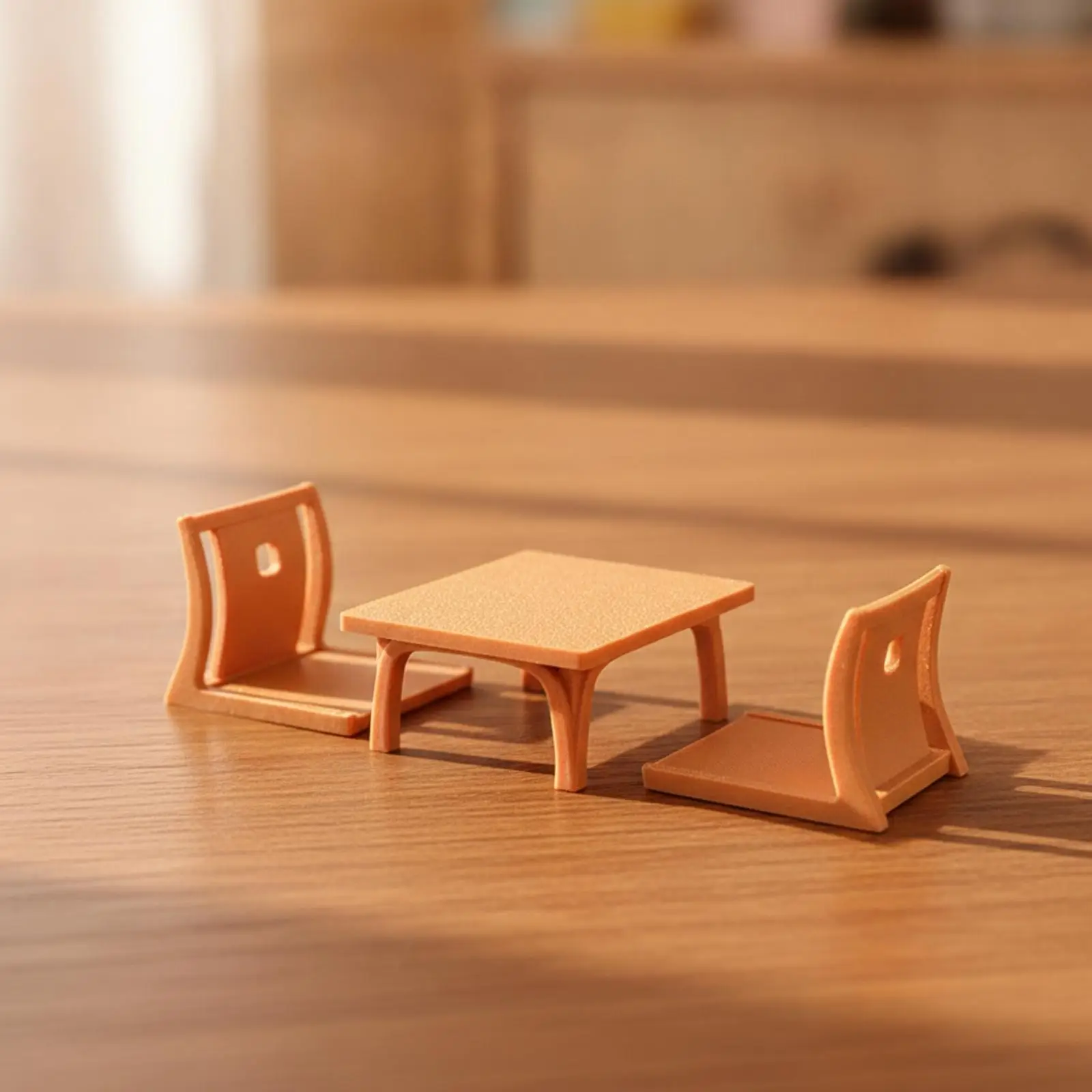 1 12 Scale Dollhouse Miniature Japanese Room S Furniture Low Table and Two Floor Chairs for Tea House Diorama Displays
