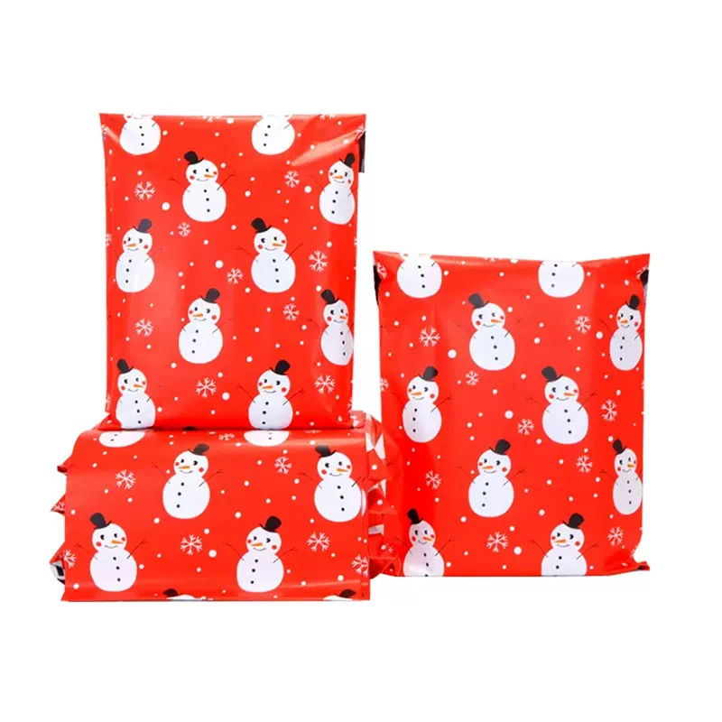 

100PCS Parcel Packaging Bag Christmas Gift Shipping Packing Bags Logistics Delivery Mailing Bag Small Business Supplies 25x33cm