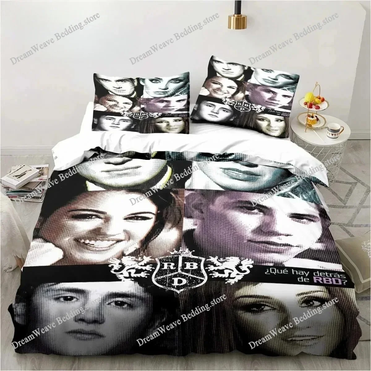 3D Print Music Band RBD Bedding Set Duvet Cover Comforter Bed Set Quilt Cover Pillowcase,King Queen Twin Size Boys Girls Adult96
